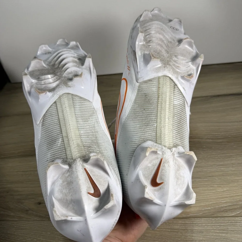 Nike Vapor Edge Pro 360 2 TB White Orange Football Cleats Men's Sz 12 FJ1581-180